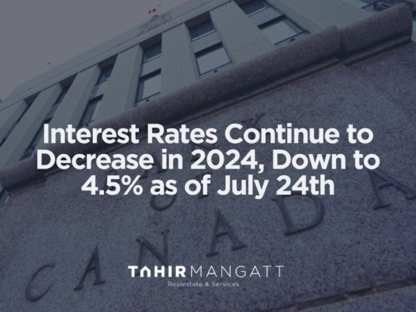 Interest Rates Continue to Decrease in 2024, Down to 4.5% as of July 24th